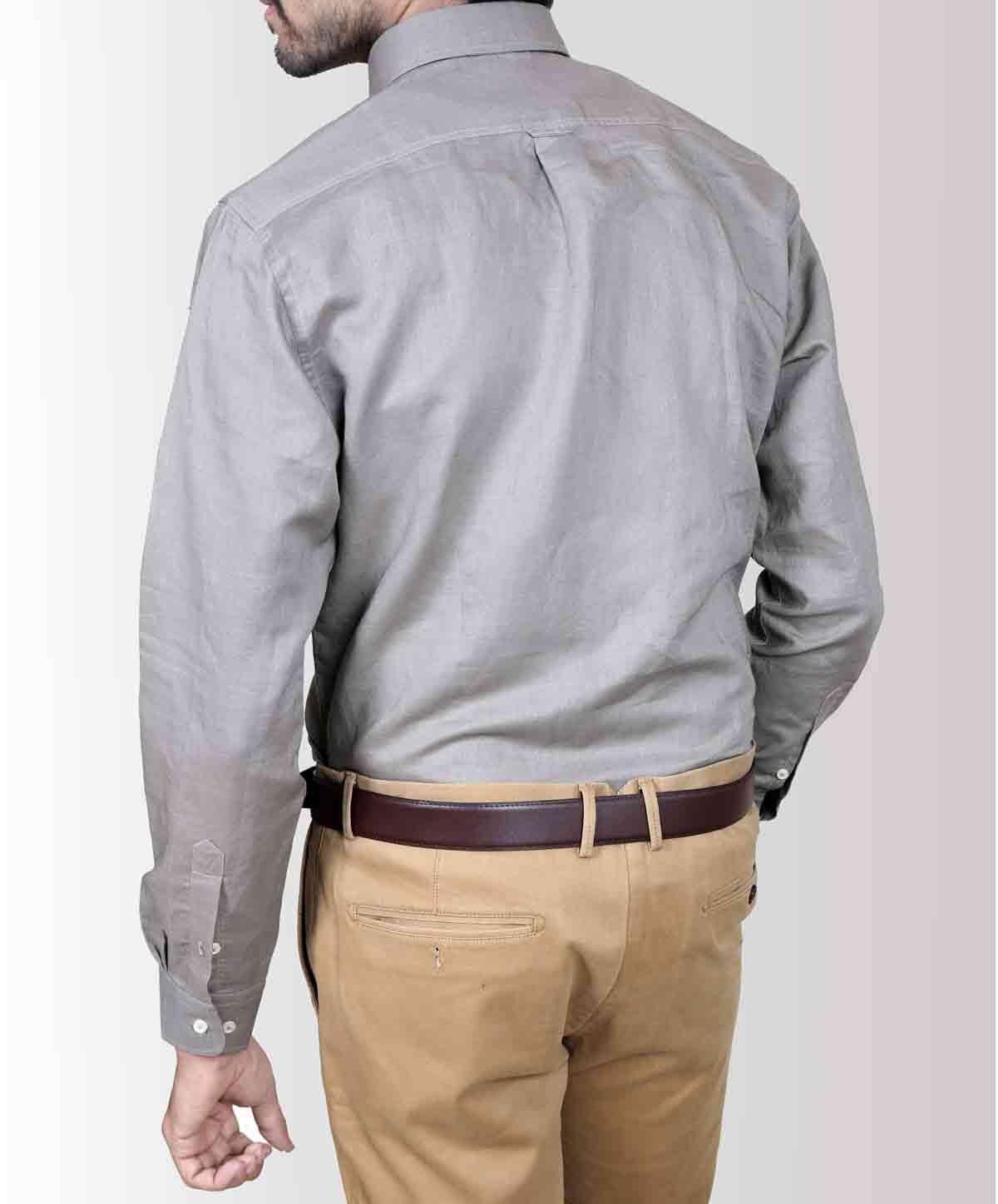 Smart Shirt Khaki at Charcoal Clothing