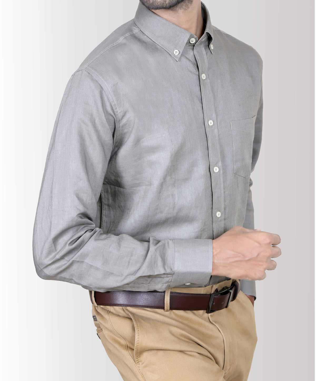 Smart Shirt Khaki at Charcoal Clothing