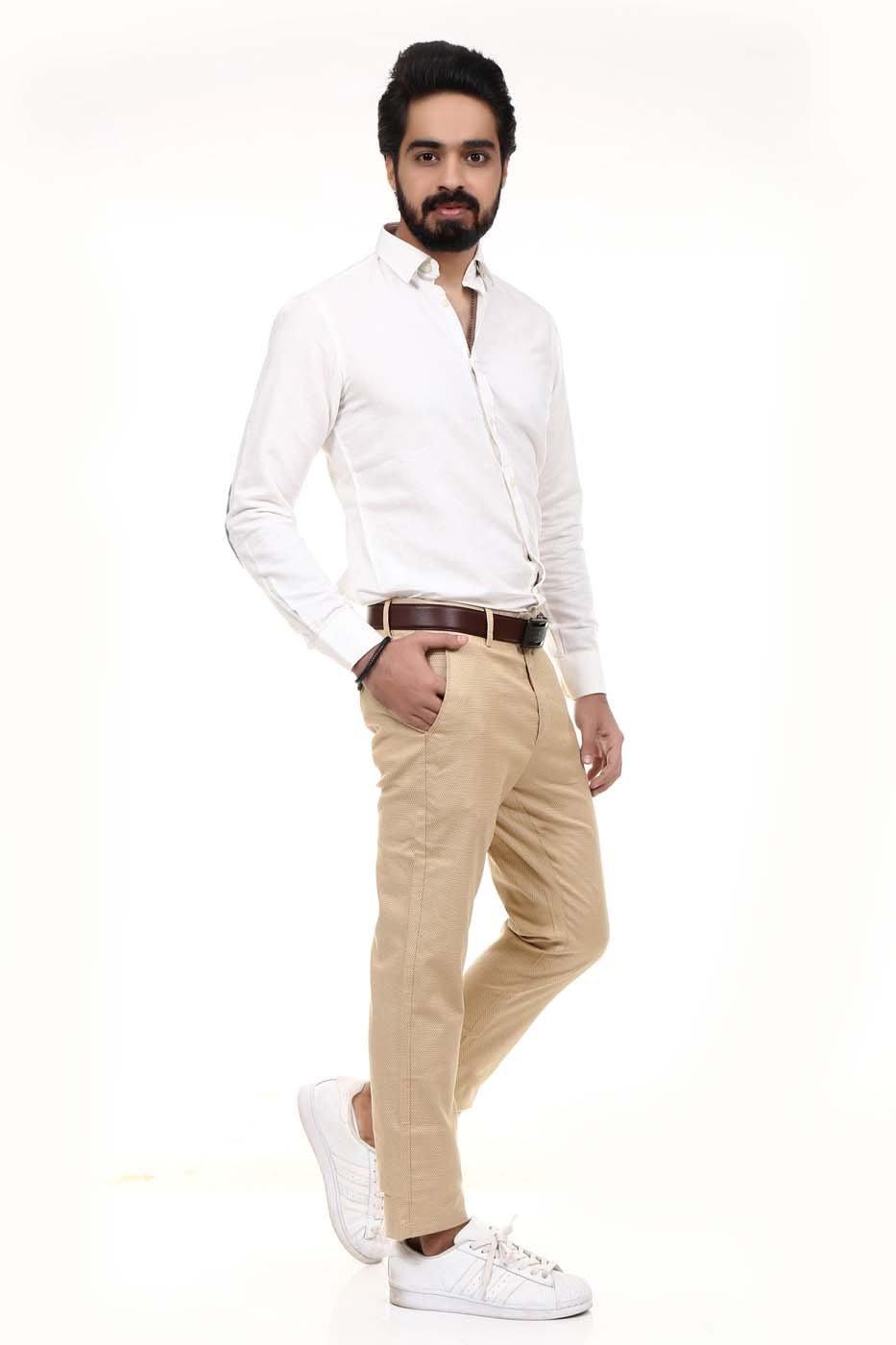 Smart Shirt Linen Off White at Charcoal Clothing