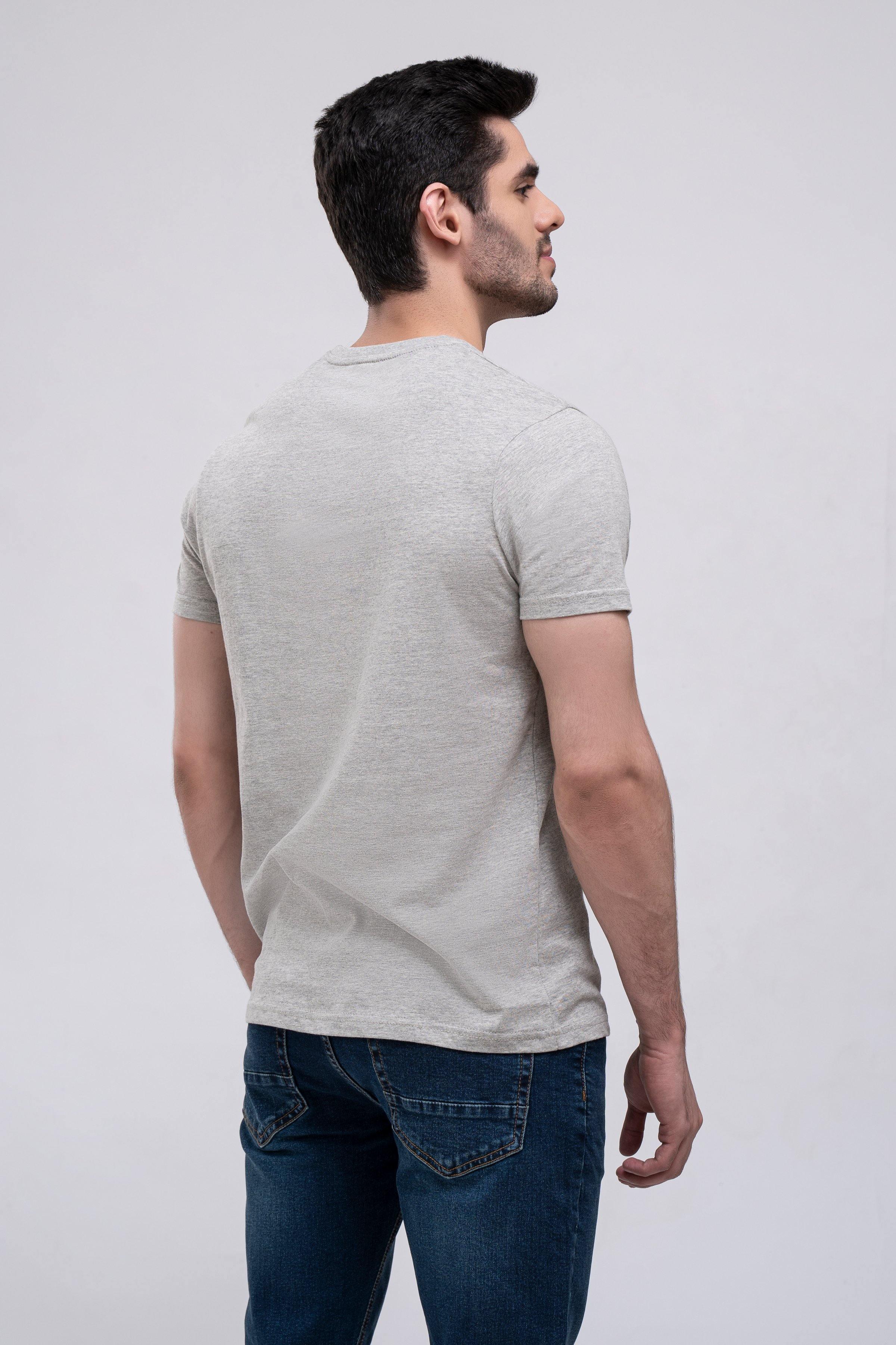 T SHIRT CREW NECK HYDER GREY at Charcoal Clothing