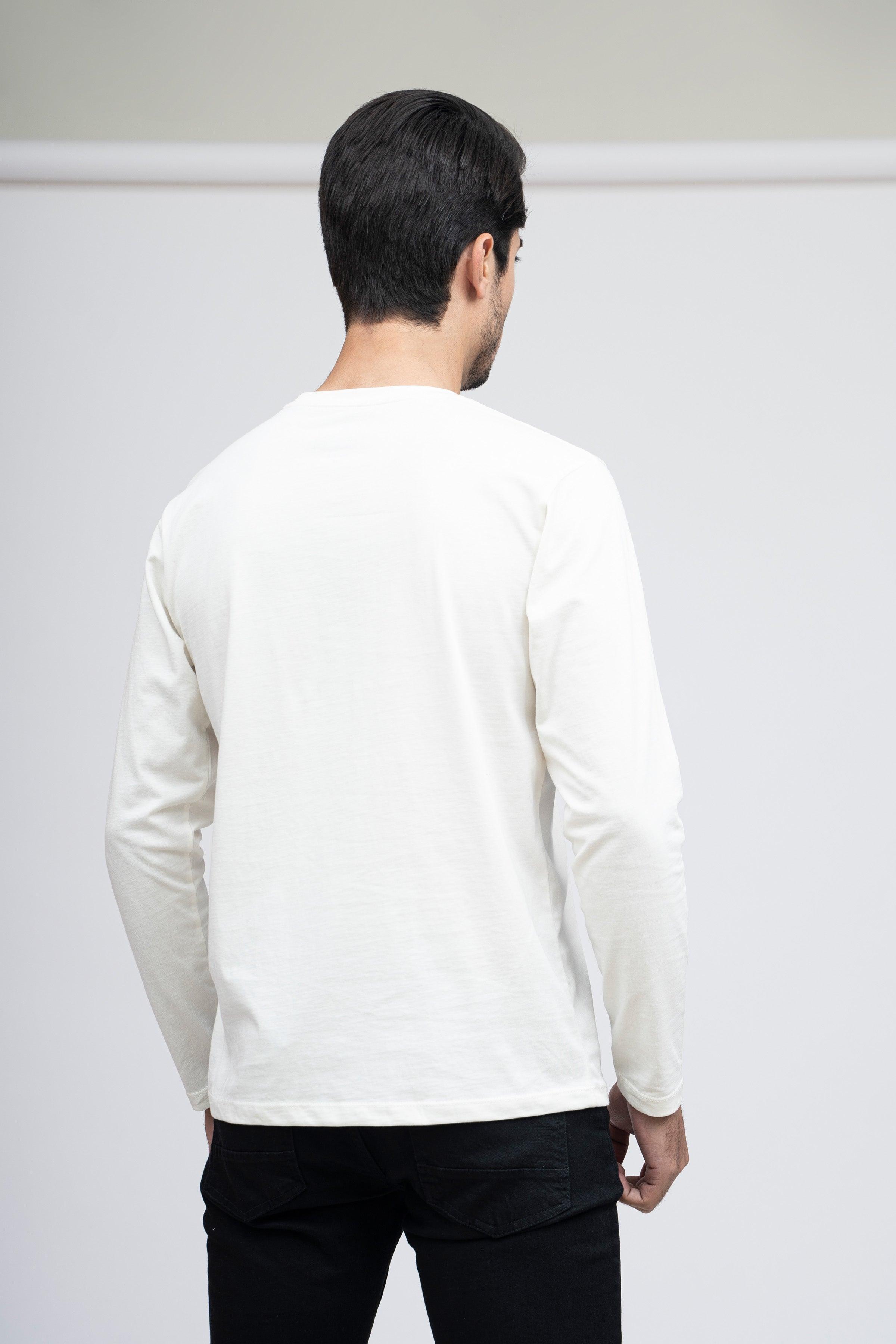 T SHIRT CREW NECK WHITE at Charcoal Clothing