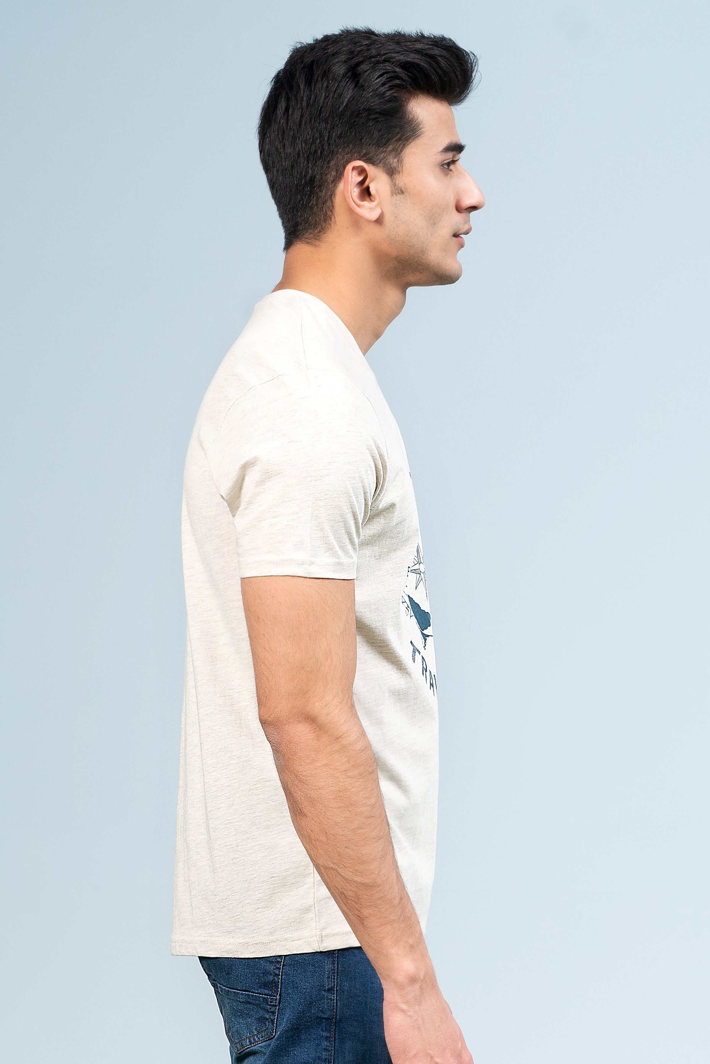T SHIRT OATMEAL at Charcoal Clothing