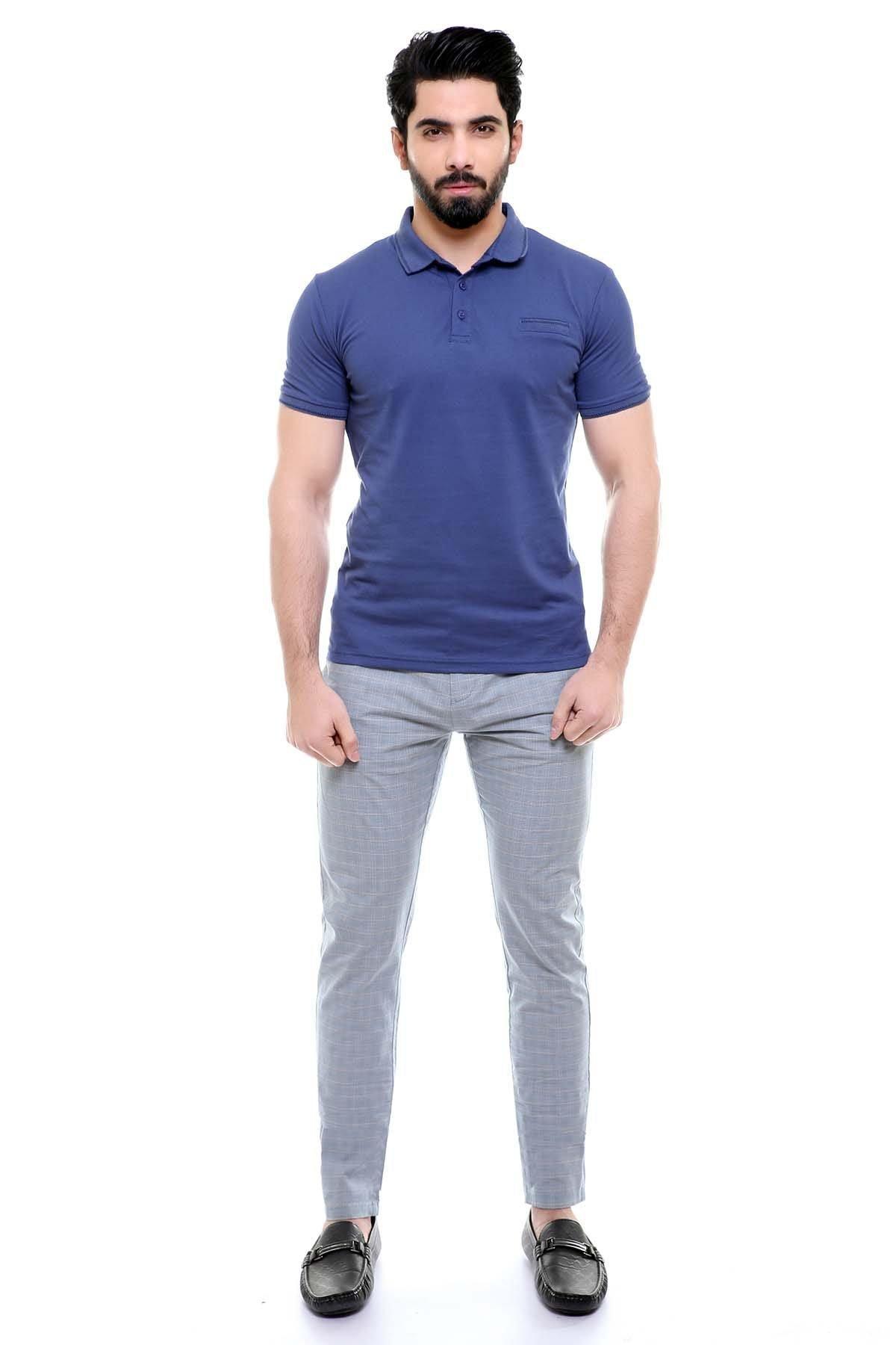 T SHIRT POLO BLUE at Charcoal Clothing