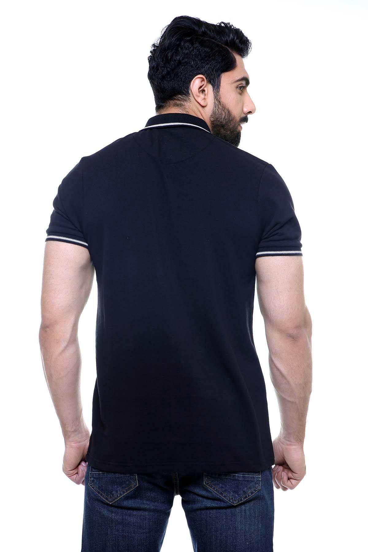 T SHIRT POLO Black at Charcoal Clothing