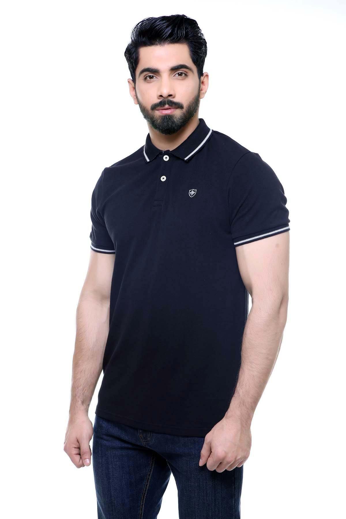 T SHIRT POLO Black at Charcoal Clothing