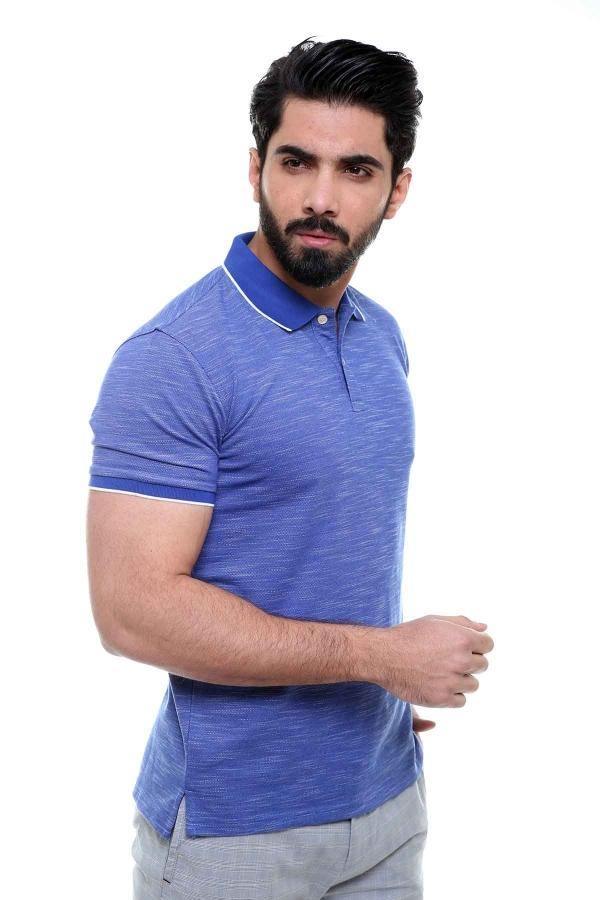 T SHIRT POLO INK BLUE at Charcoal Clothing