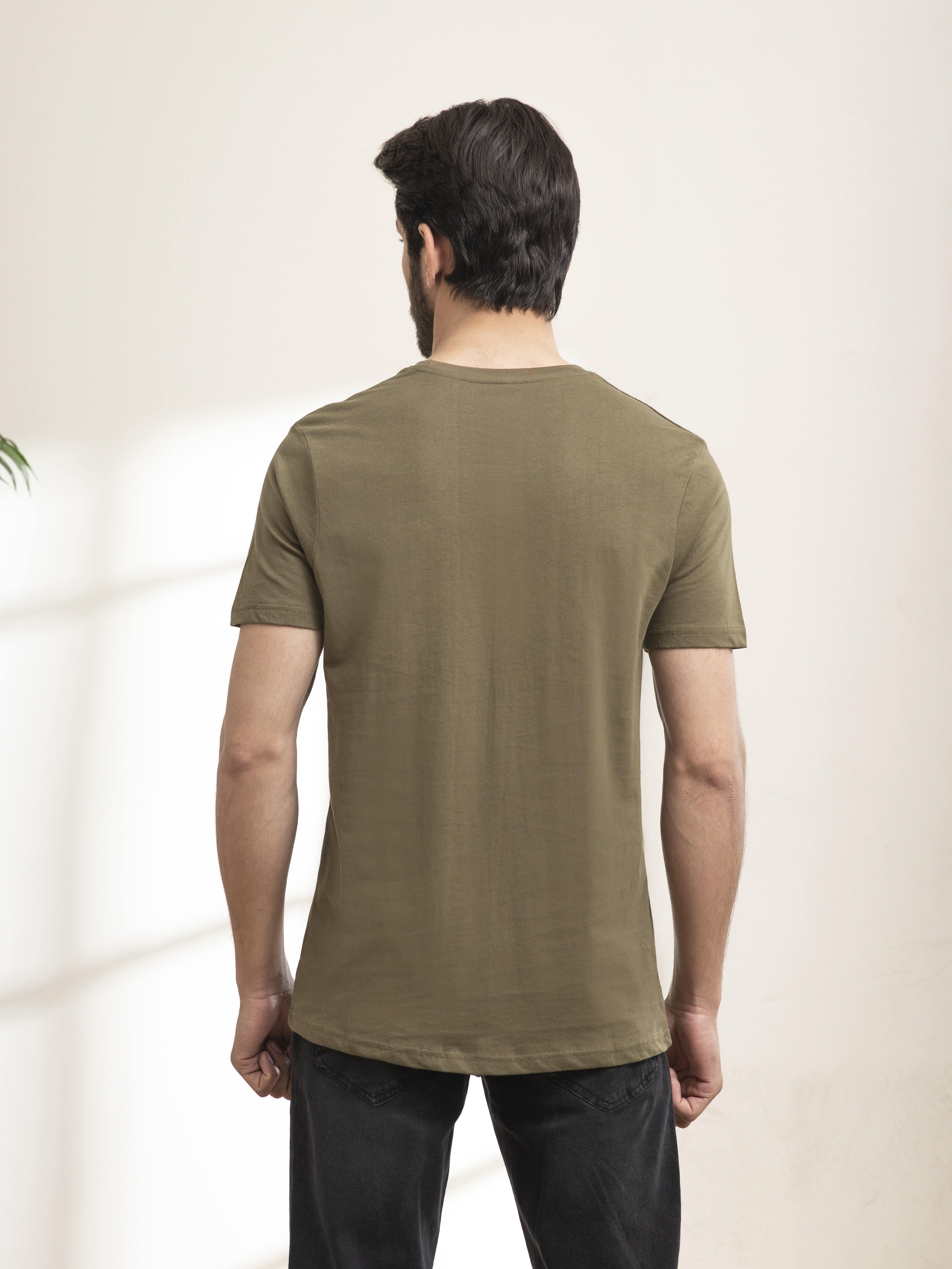 T SHIRT ROUND NECK CYCLE GREEN at Charcoal Clothing