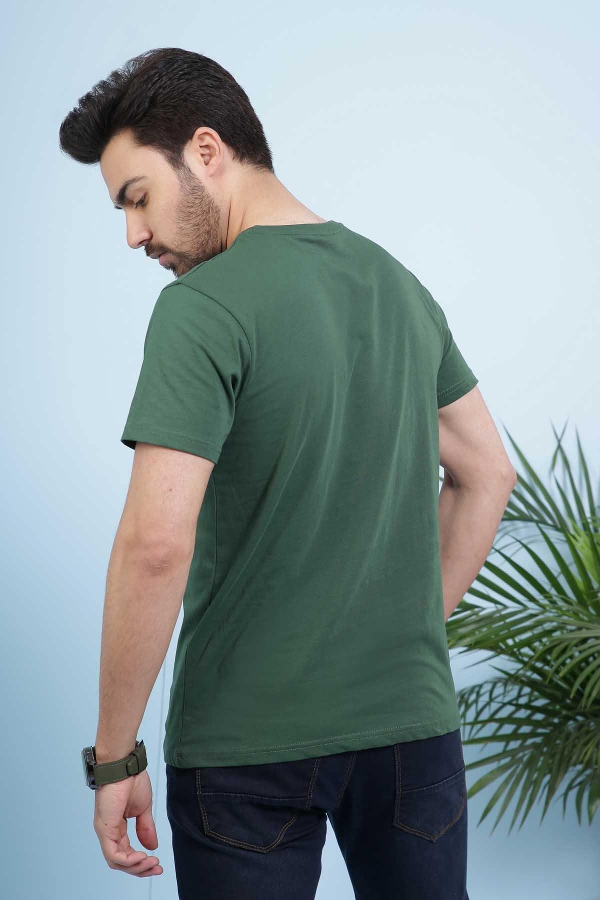 T SHIRT ROUND NECK GREEN at Charcoal Clothing