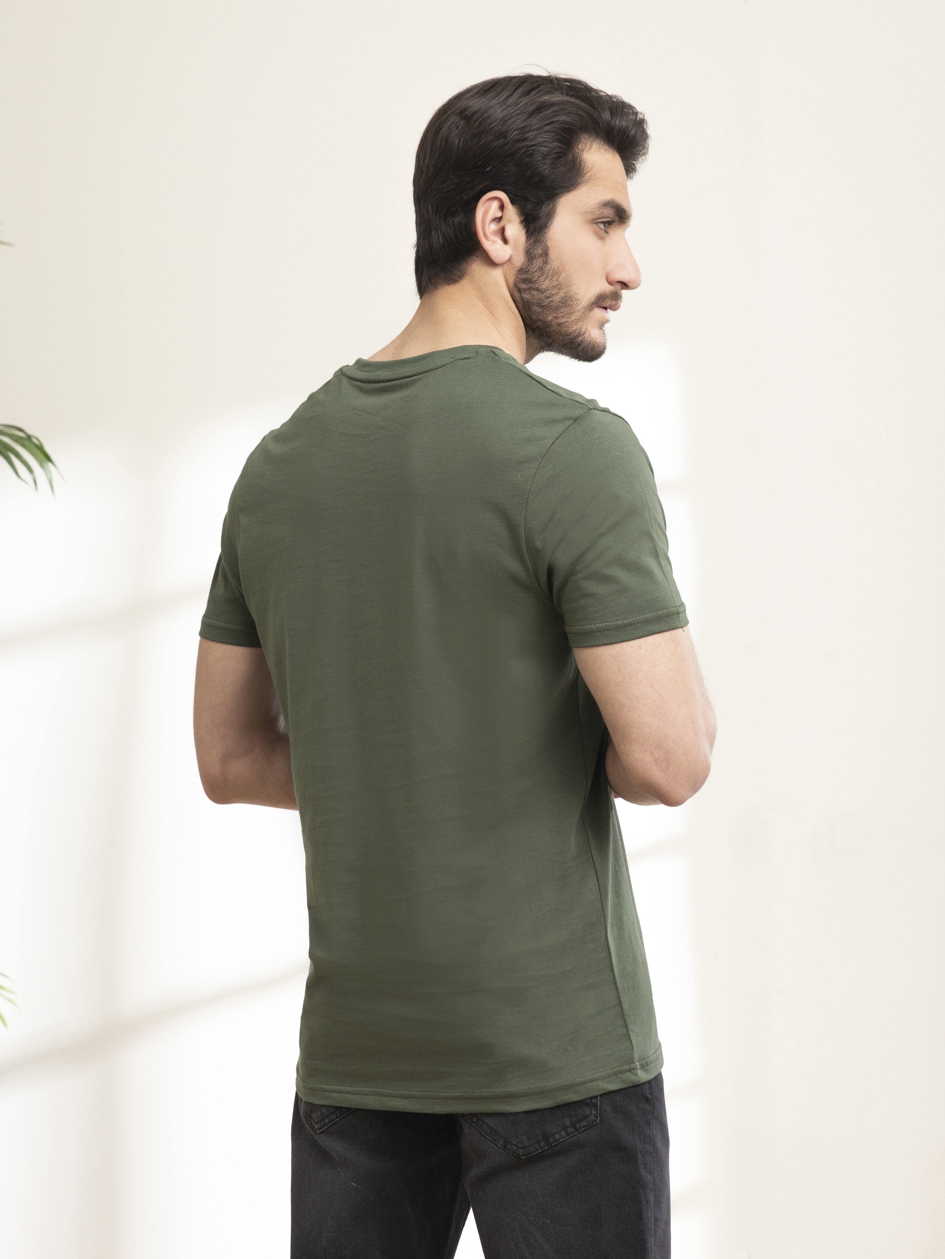 T SHIRT V NECK PEAKY BLINDERS OLIVE at Charcoal Clothing