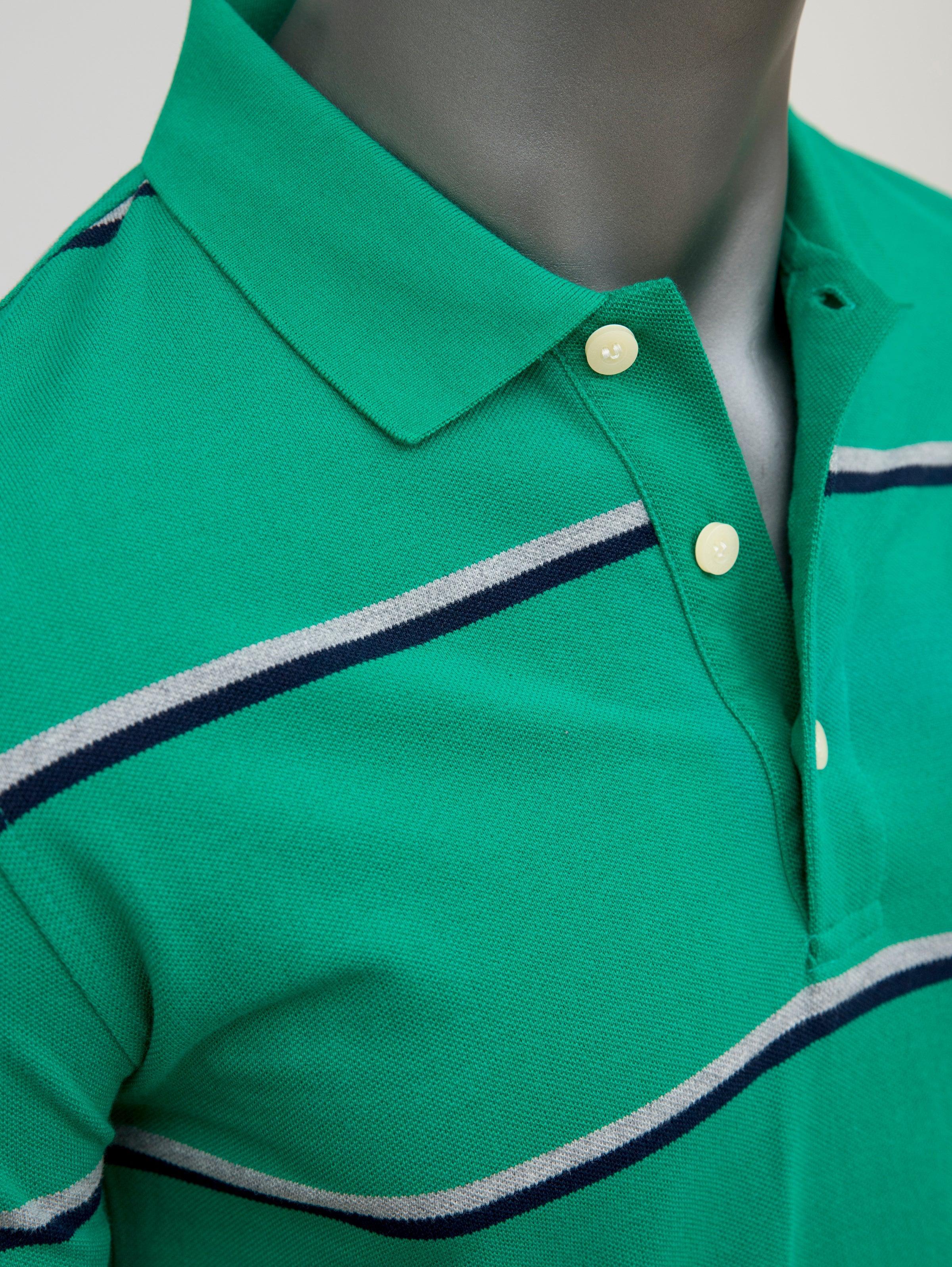 T Shirt Polo Green at Charcoal Clothing
