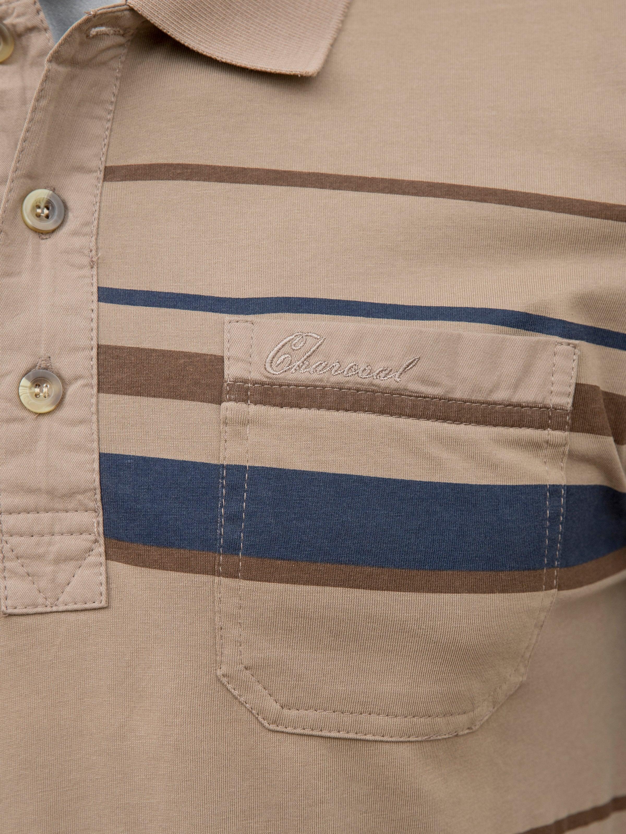 T Shirt Polo Light Brown at Charcoal Clothing