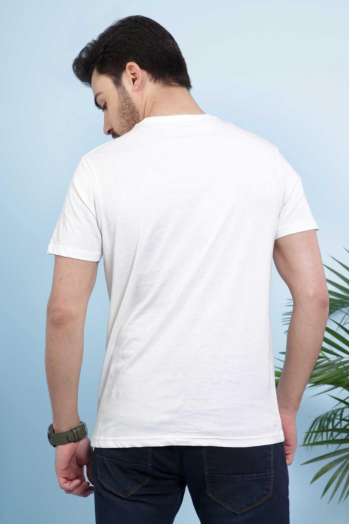 T Shirt Round Neck OFF WHITE at Charcoal Clothing