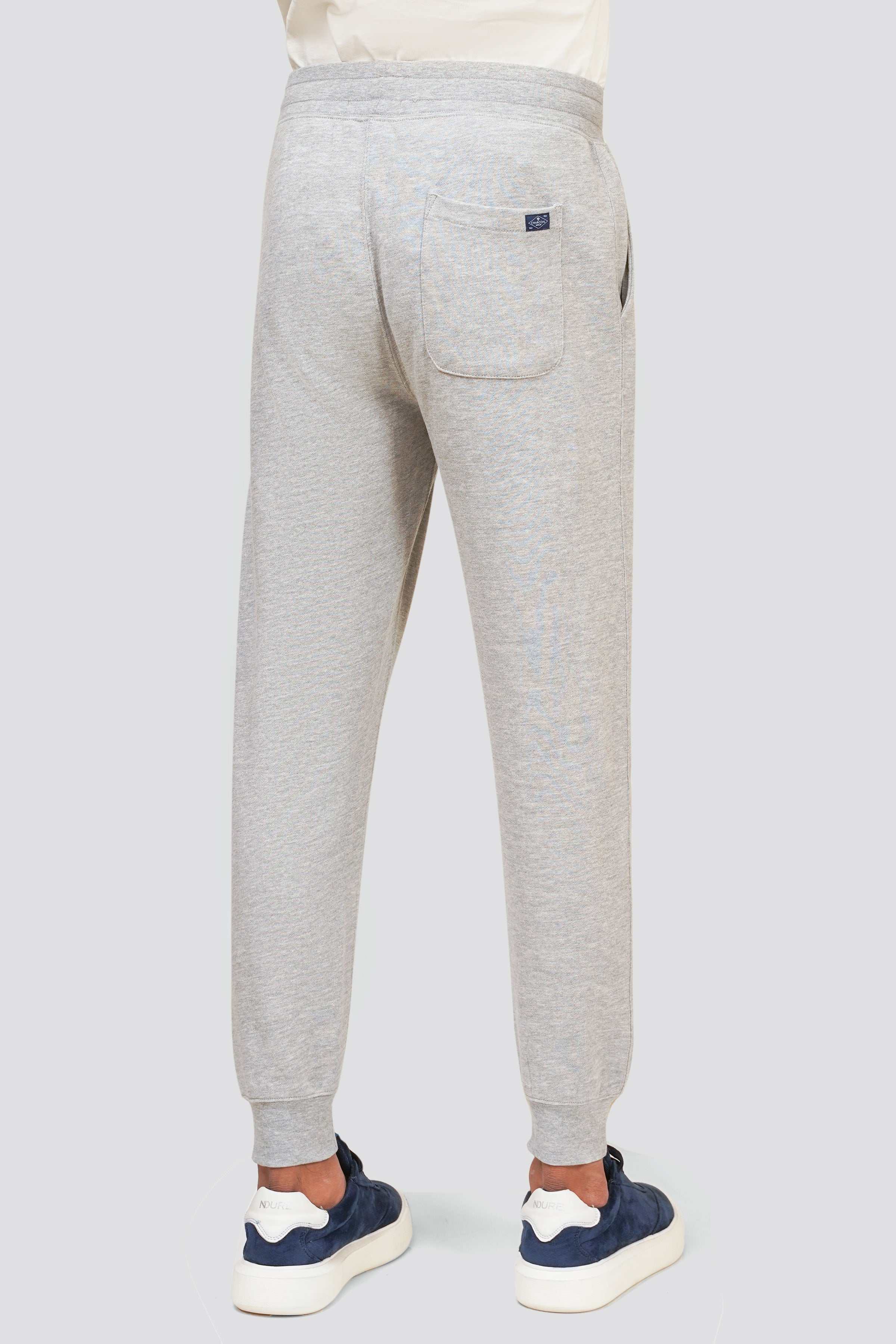 TERRY JOGGER TROUSER GREY MELANGE at Charcoal Clothing