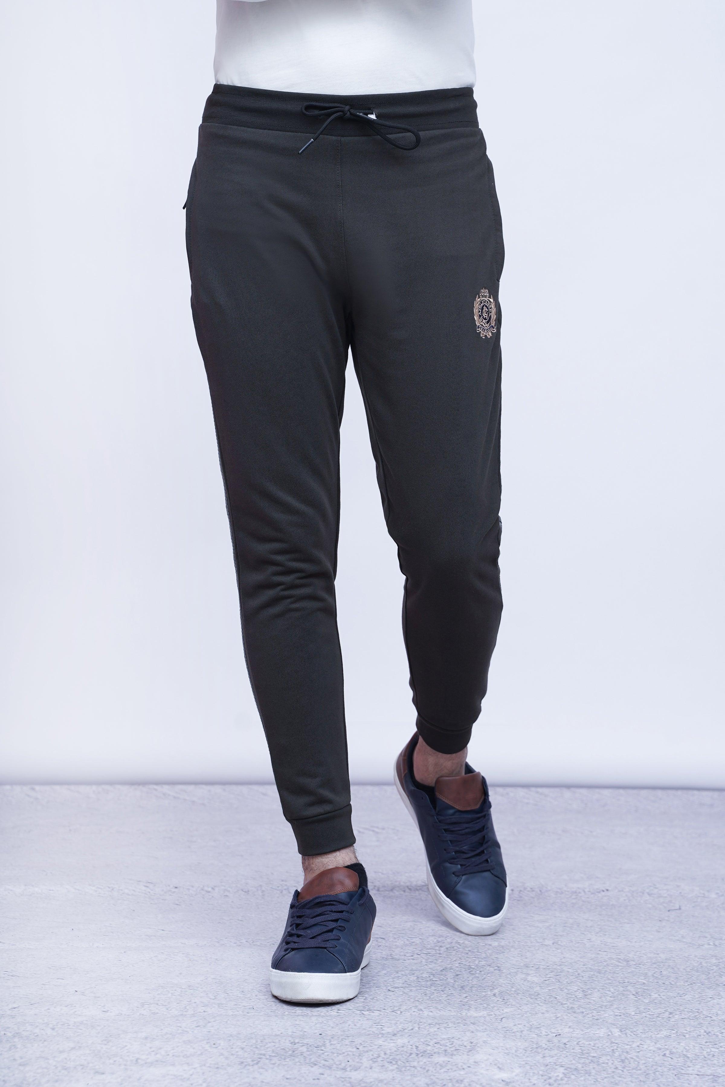 TERRY SIDE TAPE TROUSER OLIVE at Charcoal Clothing