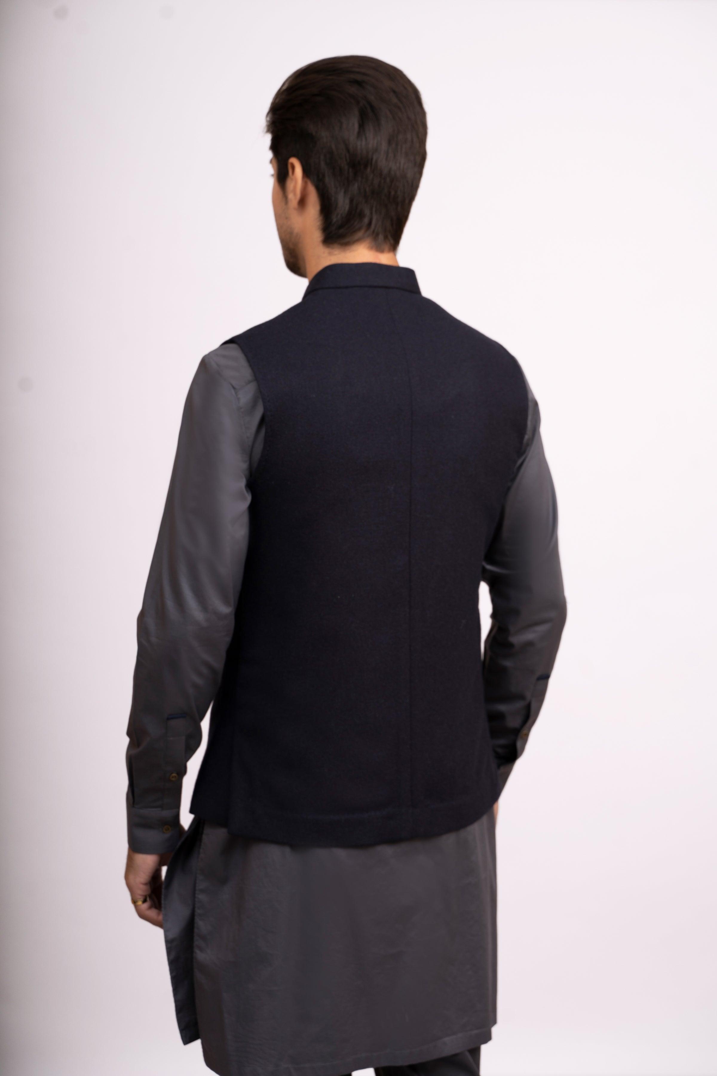 WAIST COAT NAVY at Charcoal Clothing