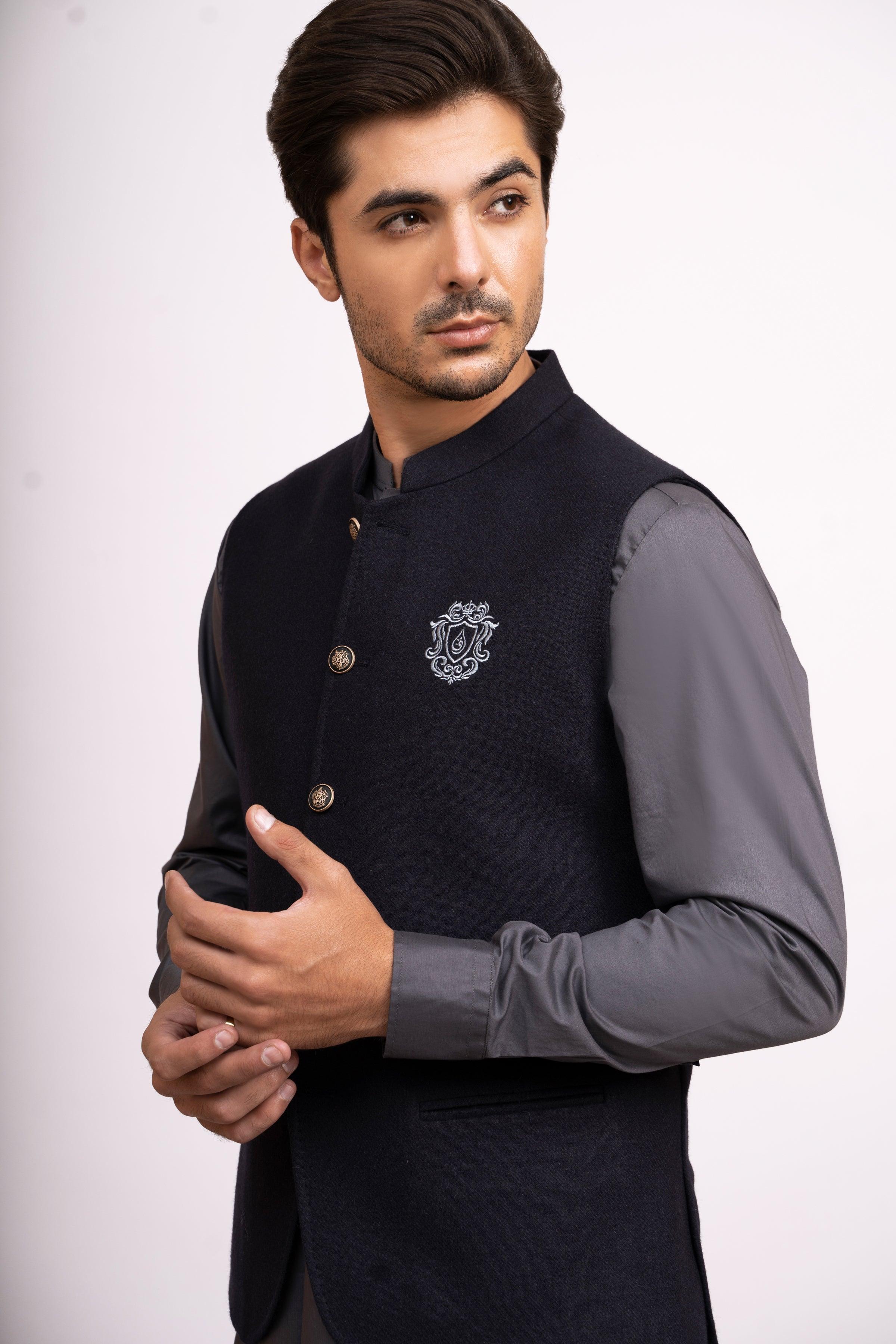 WAIST COAT NAVY at Charcoal Clothing