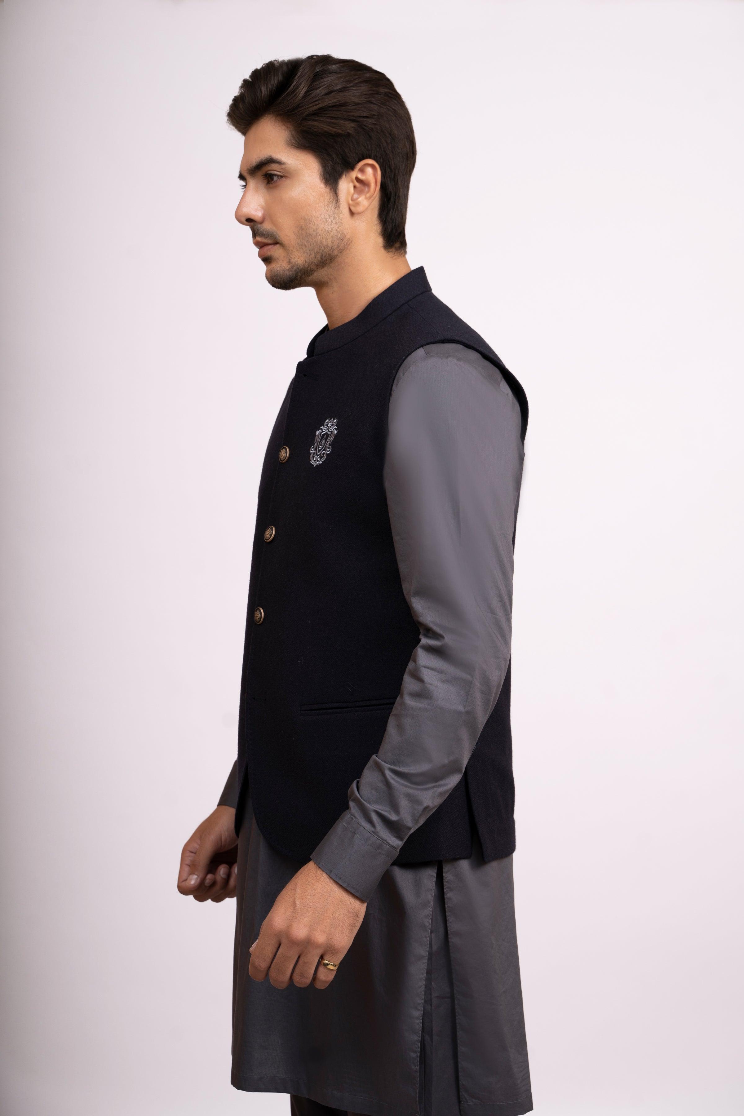 WAIST COAT NAVY at Charcoal Clothing