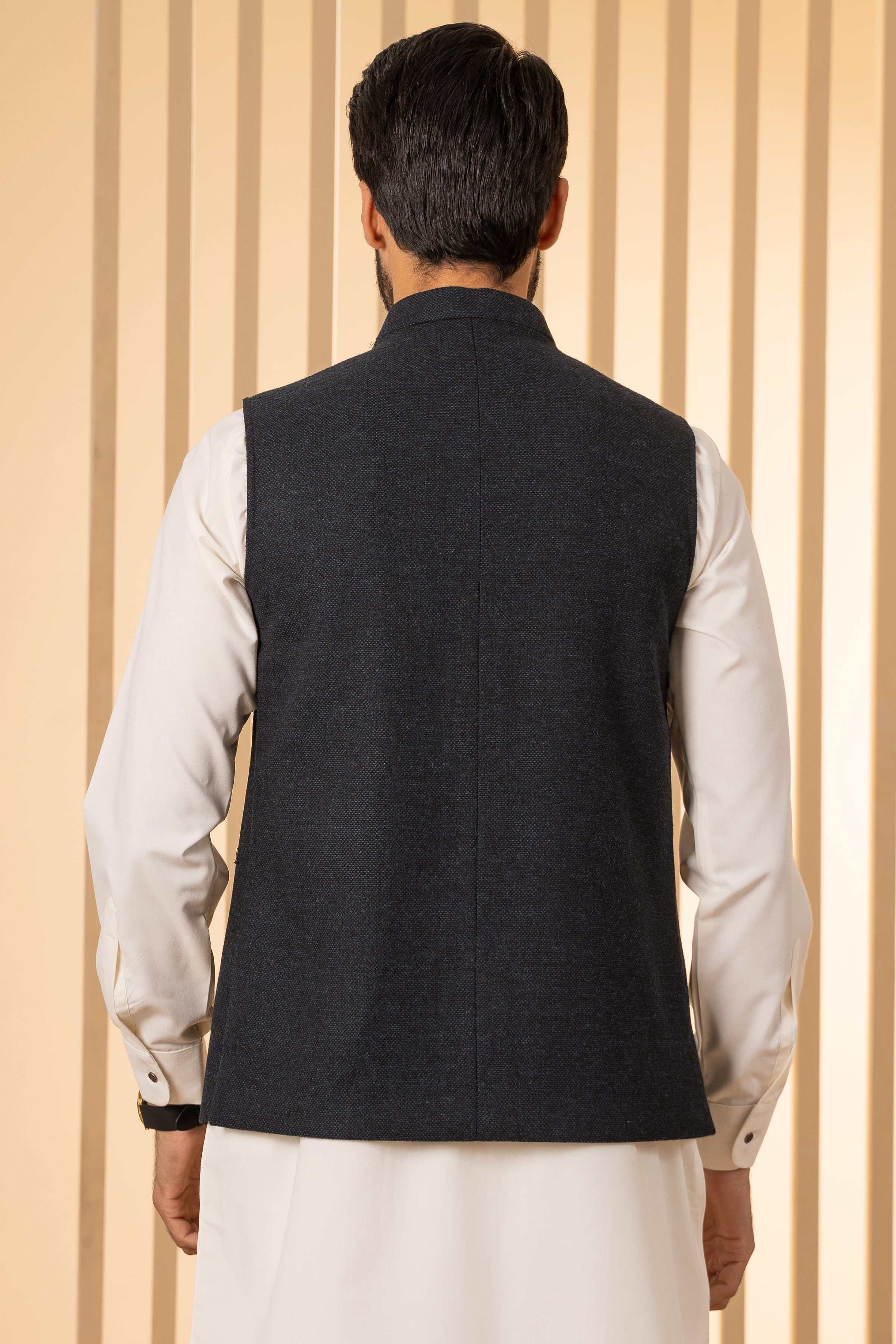 WAISTCOAT BLACKISH BLUE at Charcoal Clothing