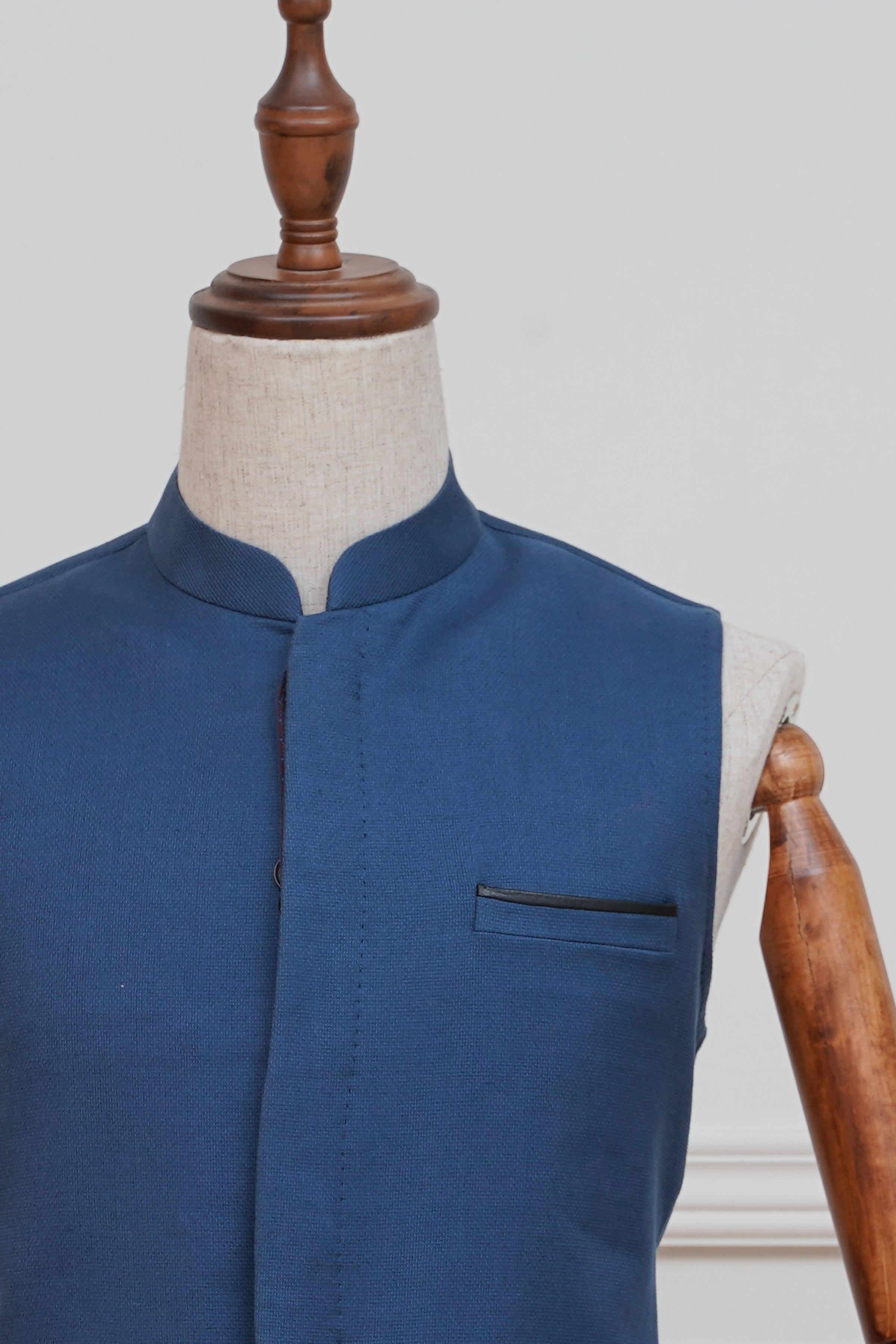 WAISTCOAT BLUE at Charcoal Clothing