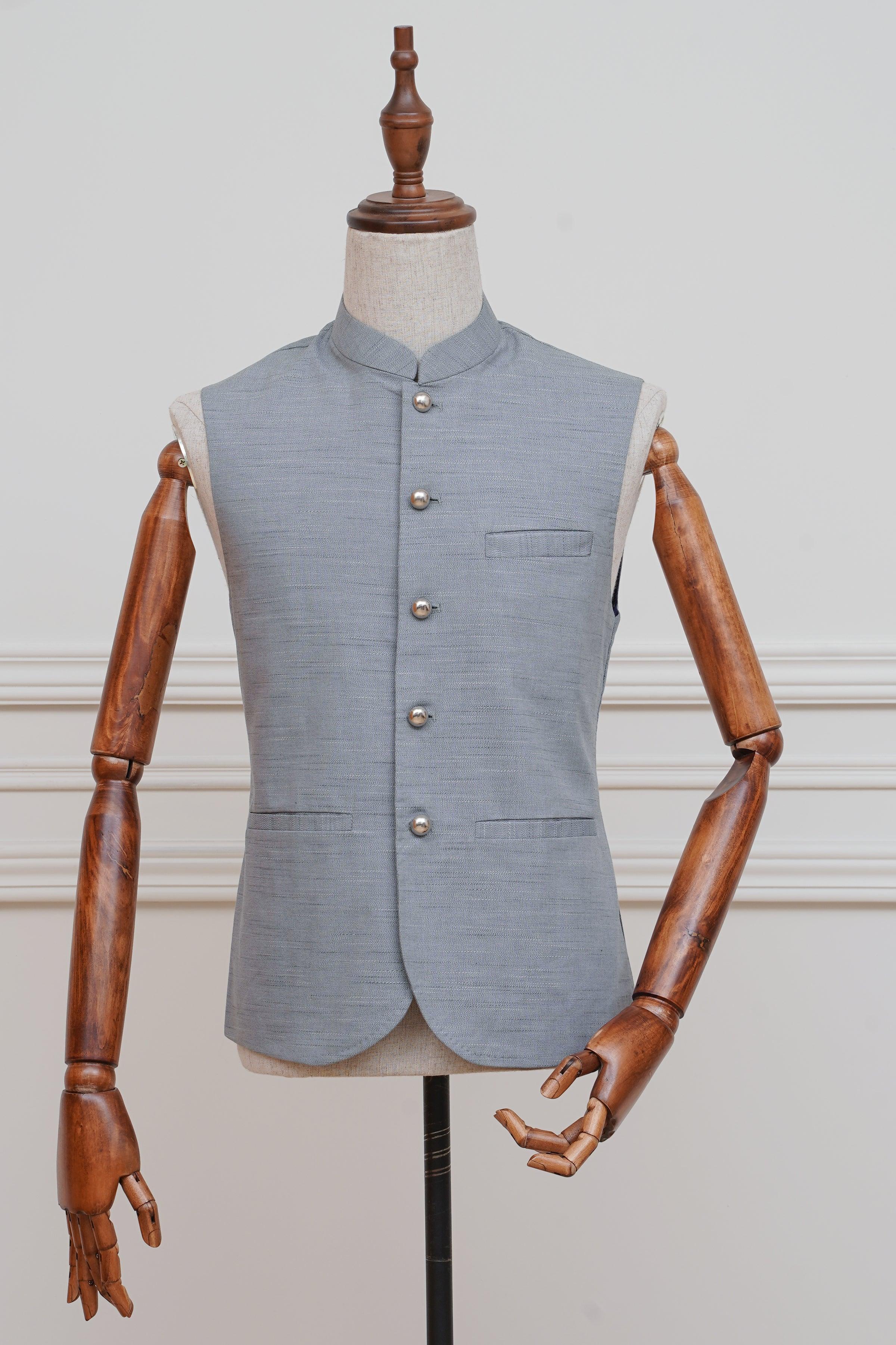 WAISTCOAT BLUISH GREY at Charcoal Clothing