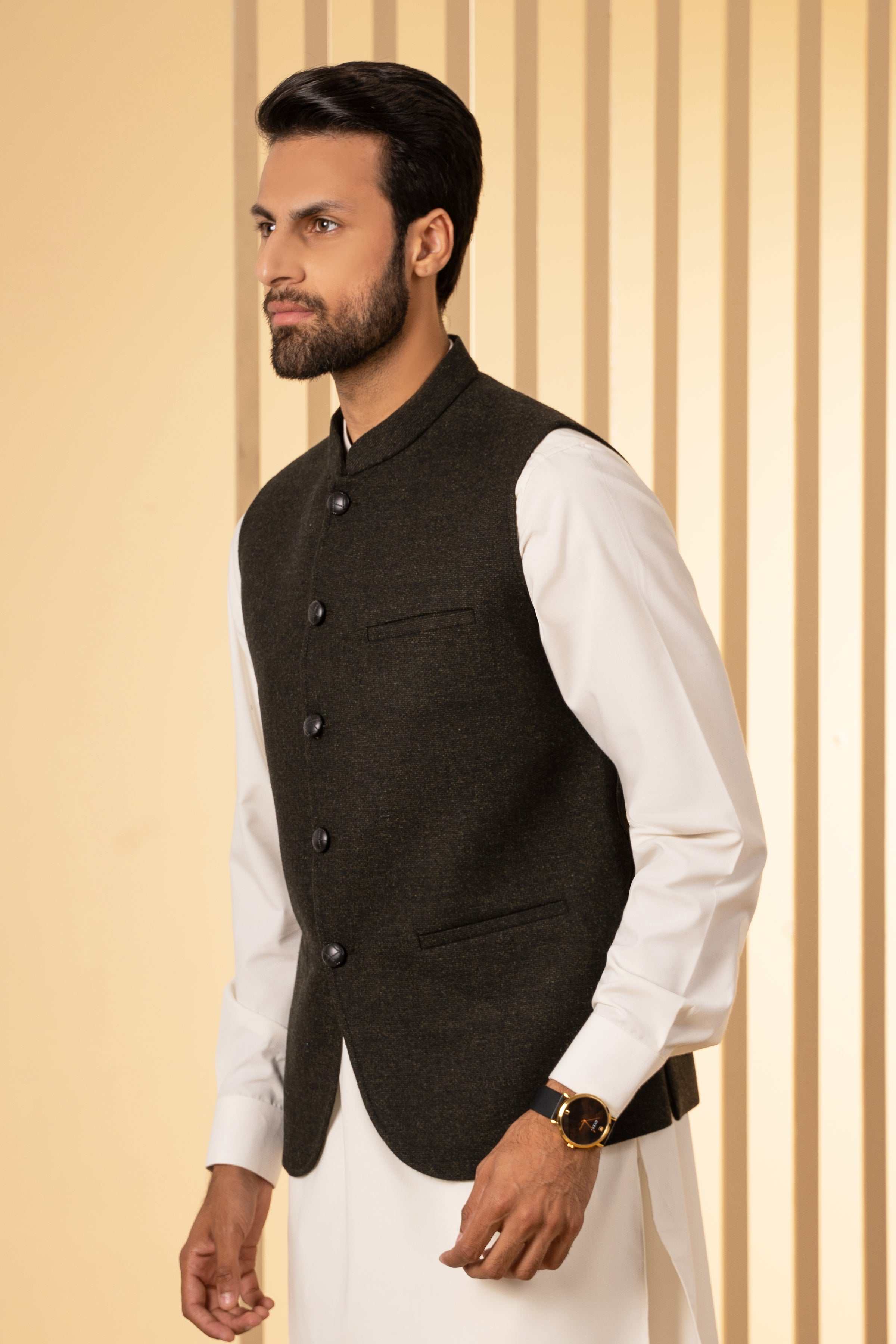 WAISTCOAT FOREST GREEN at Charcoal Clothing
