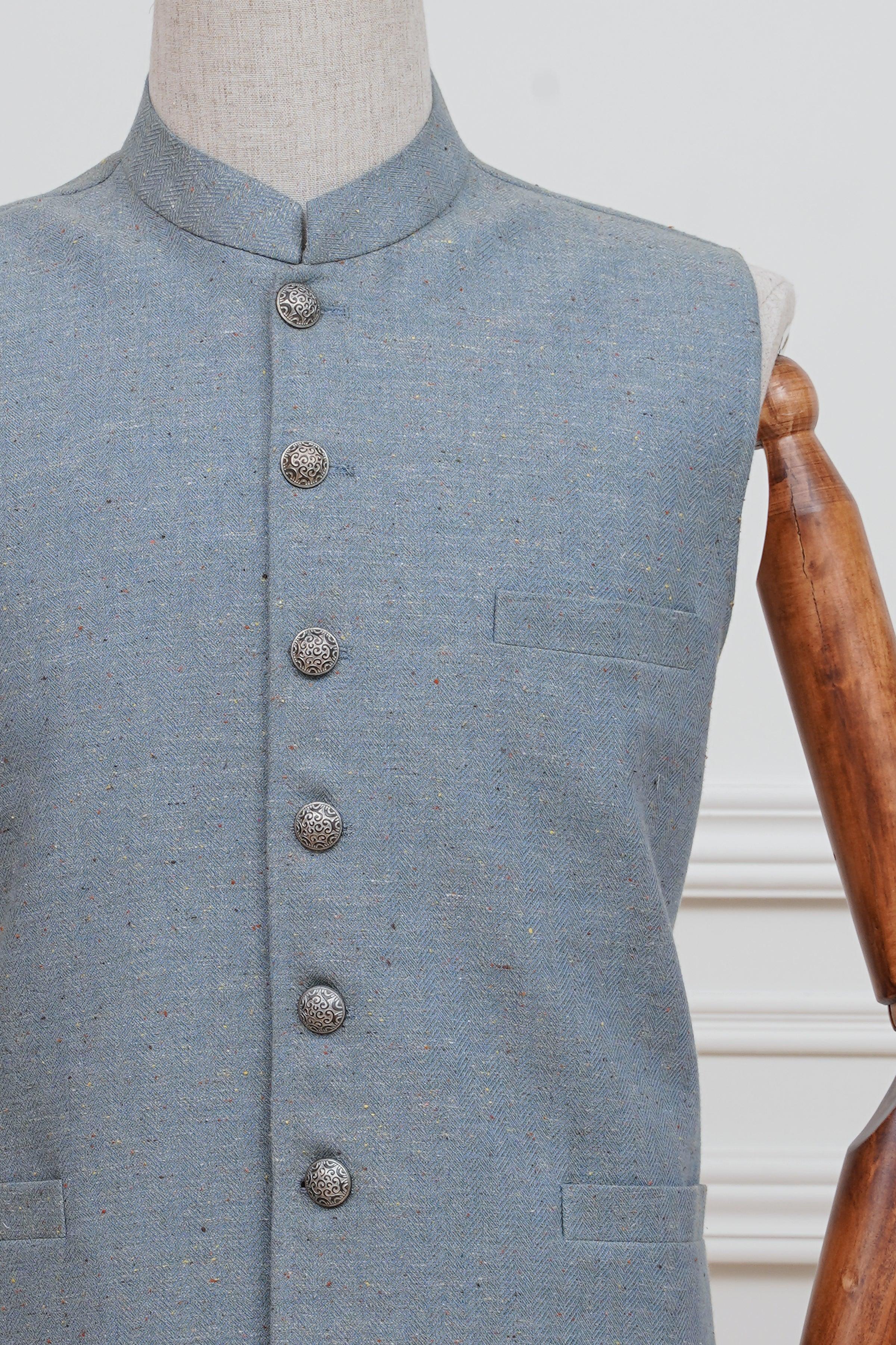 WAISTCOAT LIGHT BLUE at Charcoal Clothing