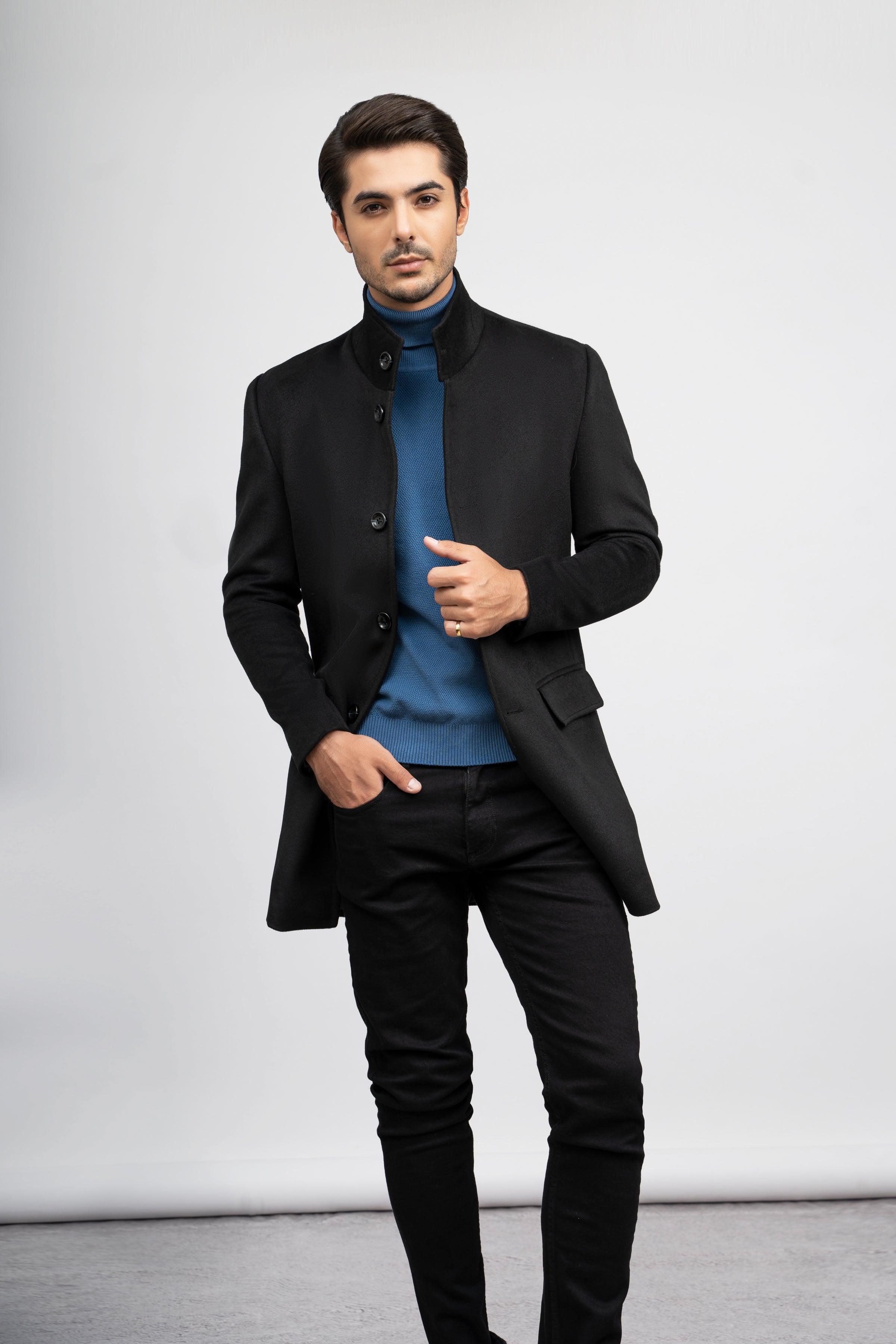 WOOLEN LONG COAT at Charcoal Clothing