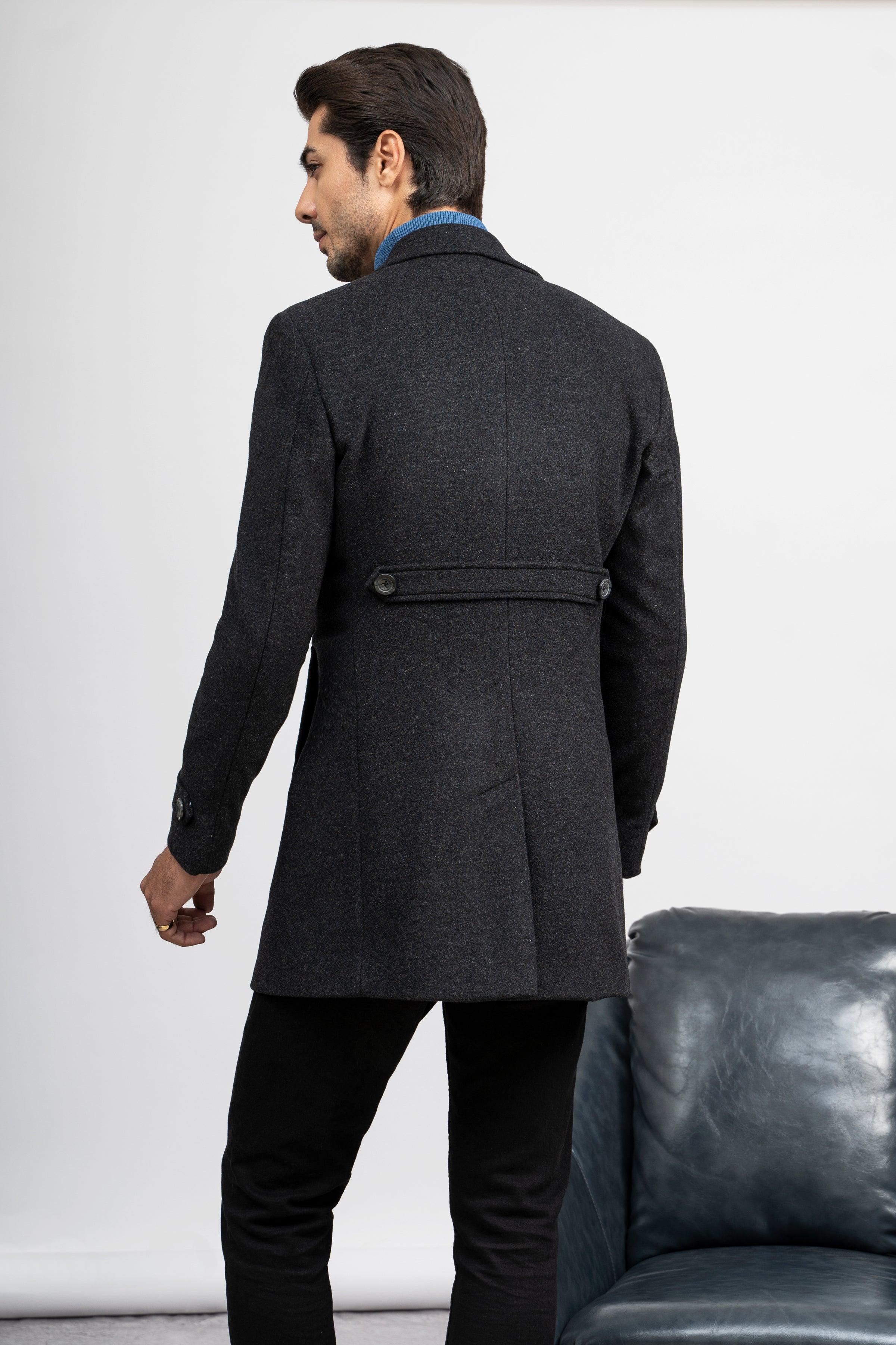 WOOLEN LONG COAT at Charcoal Clothing